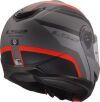 LS2 FF908 STROBE II-06 MONZA výklopná helma matná černá/šedá/červená vel.M